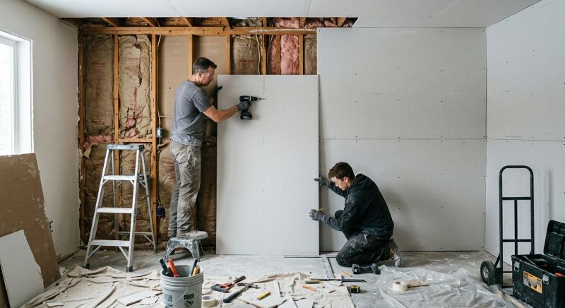 Garage Drywall Replacement in Conroe, TX